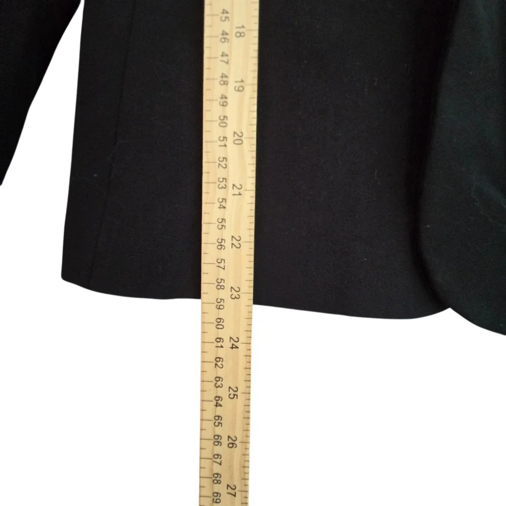 Tahari Arthur S Levine Womens Black Single Button Blazer Career Academia‎ Size 8